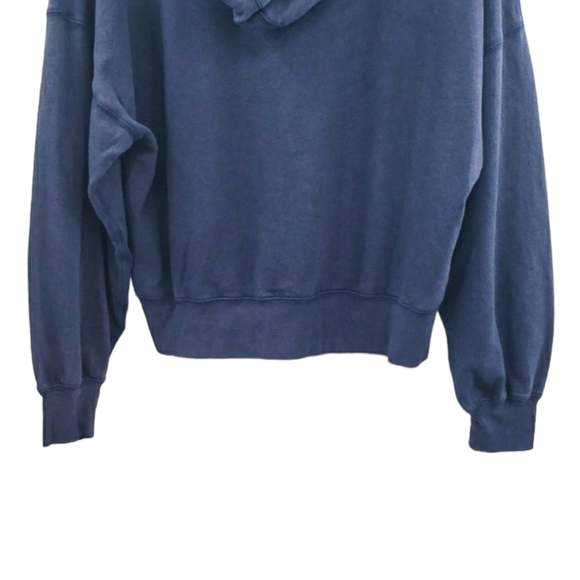 J. Crew Ultra Soft Navy Blue Oversized Cotton Hoodie - Picture 7 of 10